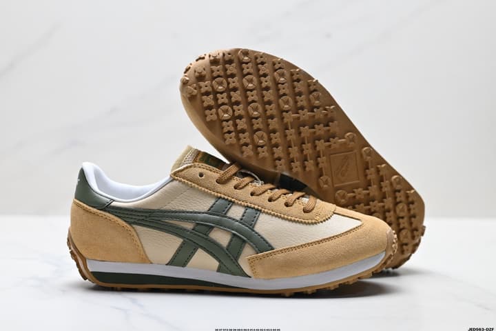 Onitsuka Tiger Edr 78 Low-Top Running Shoes in Cream And Burgundy