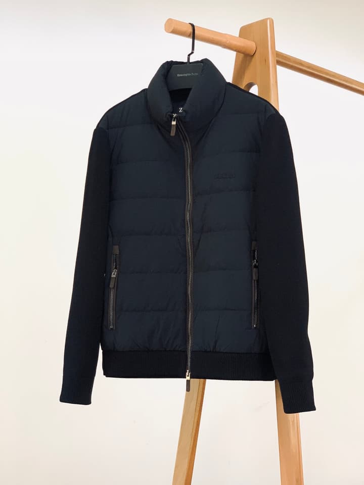 Zegna Spliced Down Puffer Jacket – 2025FW in Classic Black