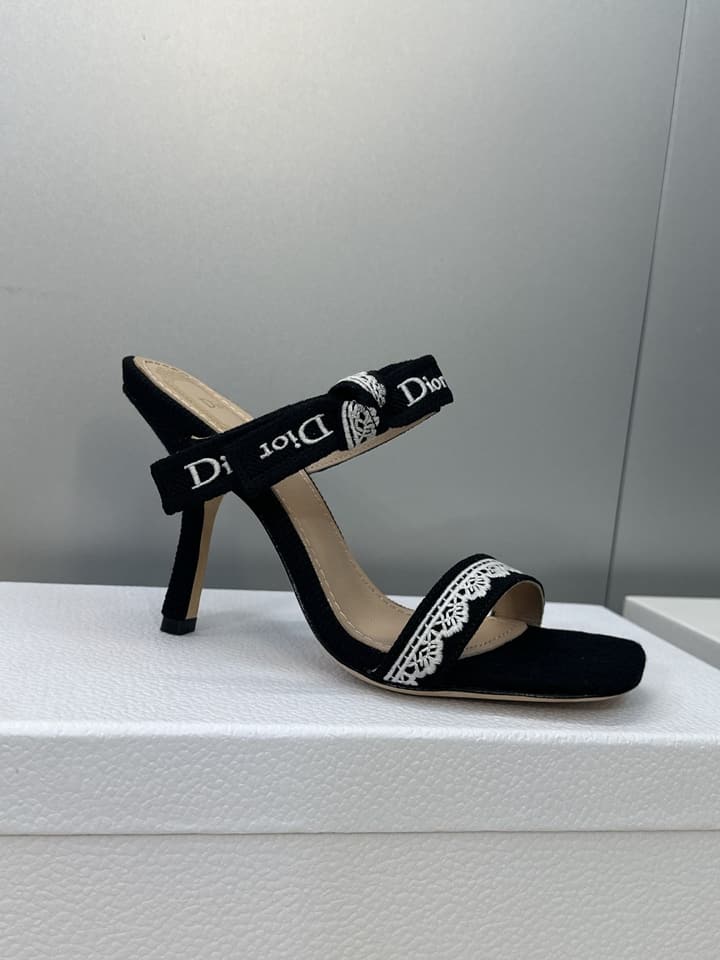 Dior J'Adior Dentelle Jelly Bow Heels – 2026 Early Spring Collection in Black