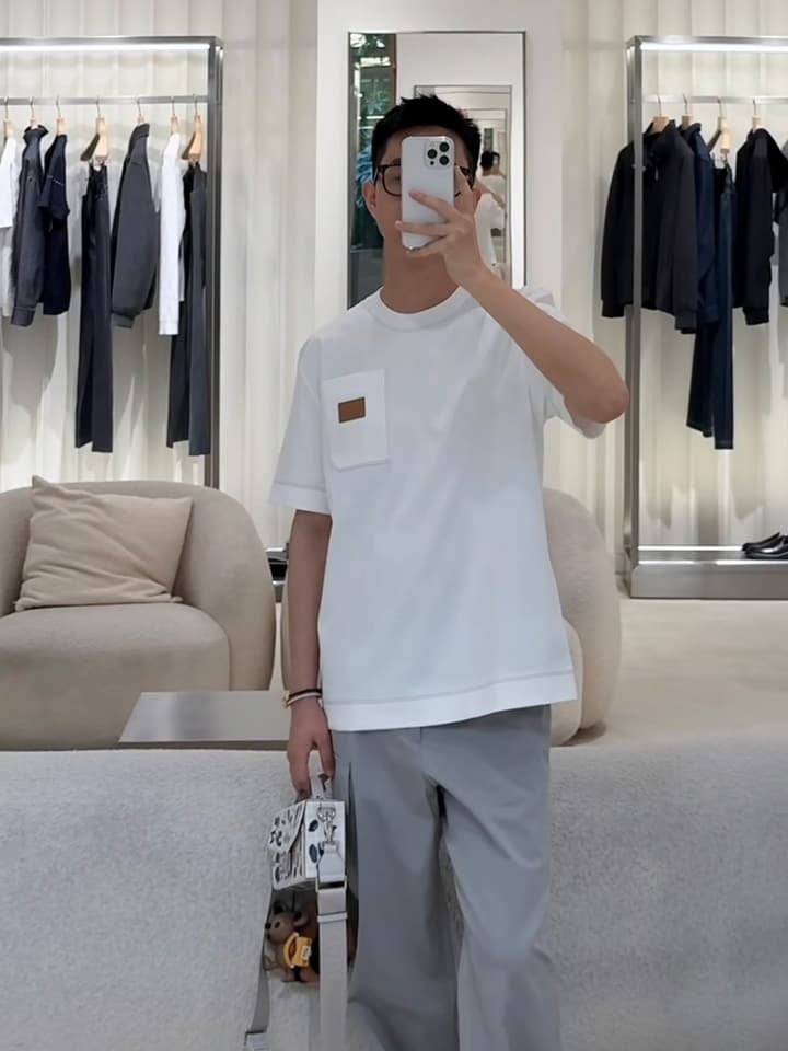 Fendi Leather Patch Logo Cotton T-Shirt – 26SS