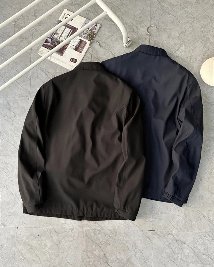 Moncler Stand Collar Logo Jacket – 2025 Fall Collection in Black
