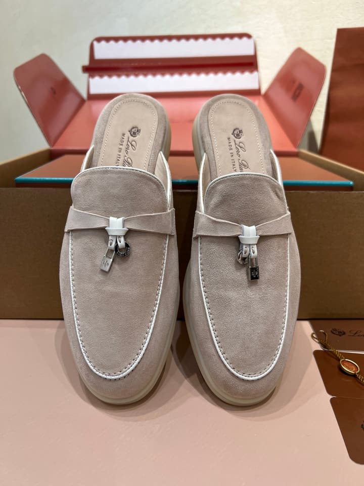 Loro Piana Women's Mules in Aqua Blue Suede