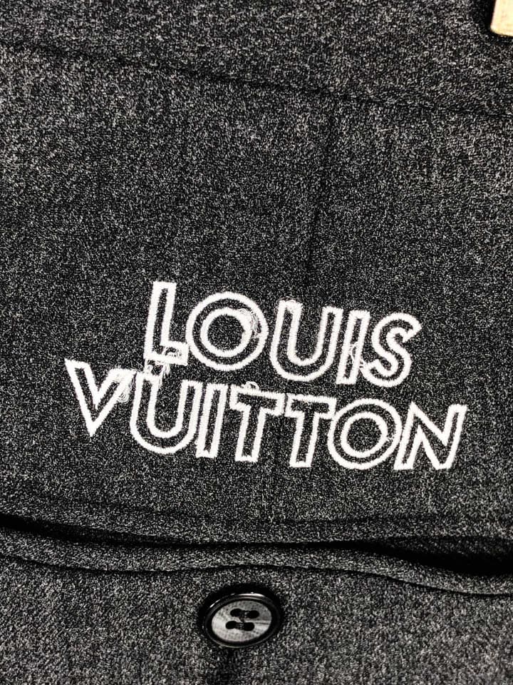 Louis Vuitton Men's Slim Fit Blend Suit Set – Autumn/Winter Collection in Dark Gray