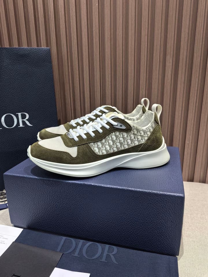 Dior Men's Leather Sneakers – New Collection in All Black