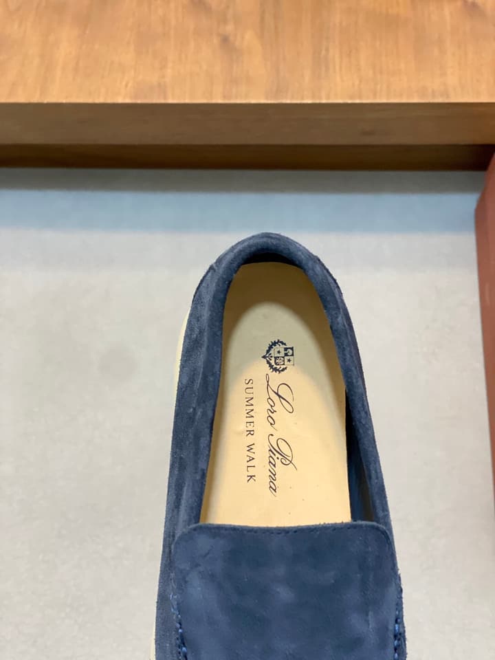 Loro Piana Suede Leather Slip-On Loafers in Black Suede
