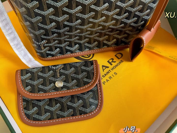 Goyard New Small Mother-Child Tote Bag in Classic Black And Tan