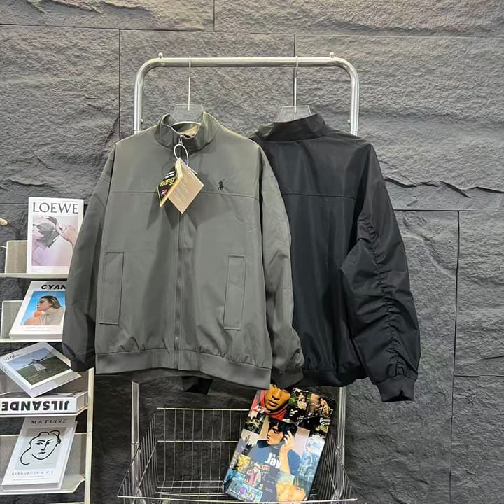 Ralph Lauren Retro Workwear Embroidered Jacket in Black