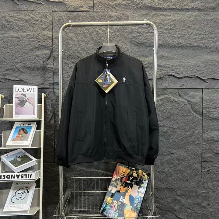 Ralph Lauren Retro Workwear Embroidered Jacket in Black