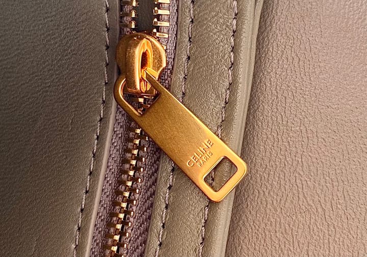 Celine Triomphe Box Calfskin Bag in Burnt Orange