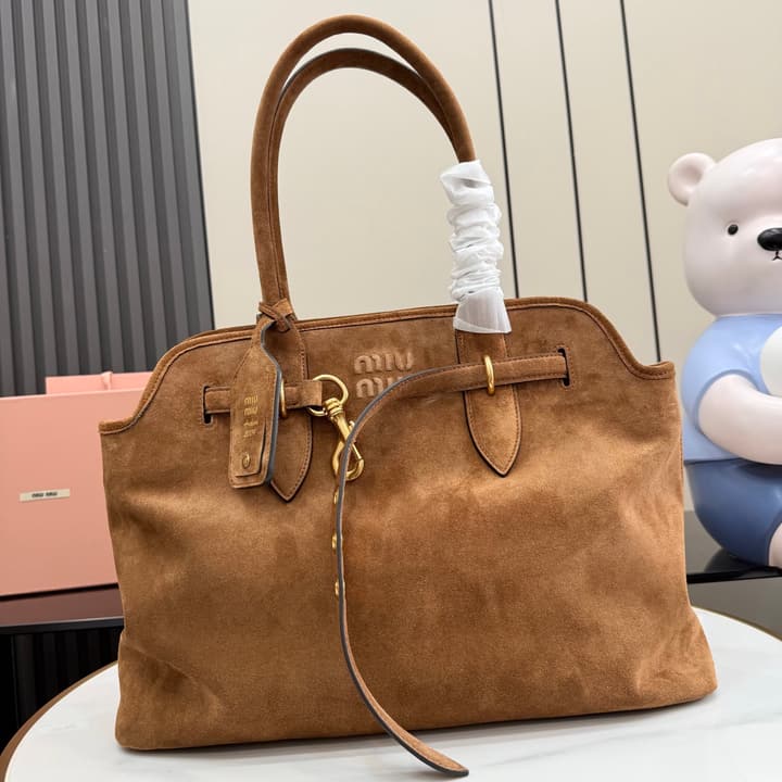 Miu Miu Aventure Suede Tote Bag