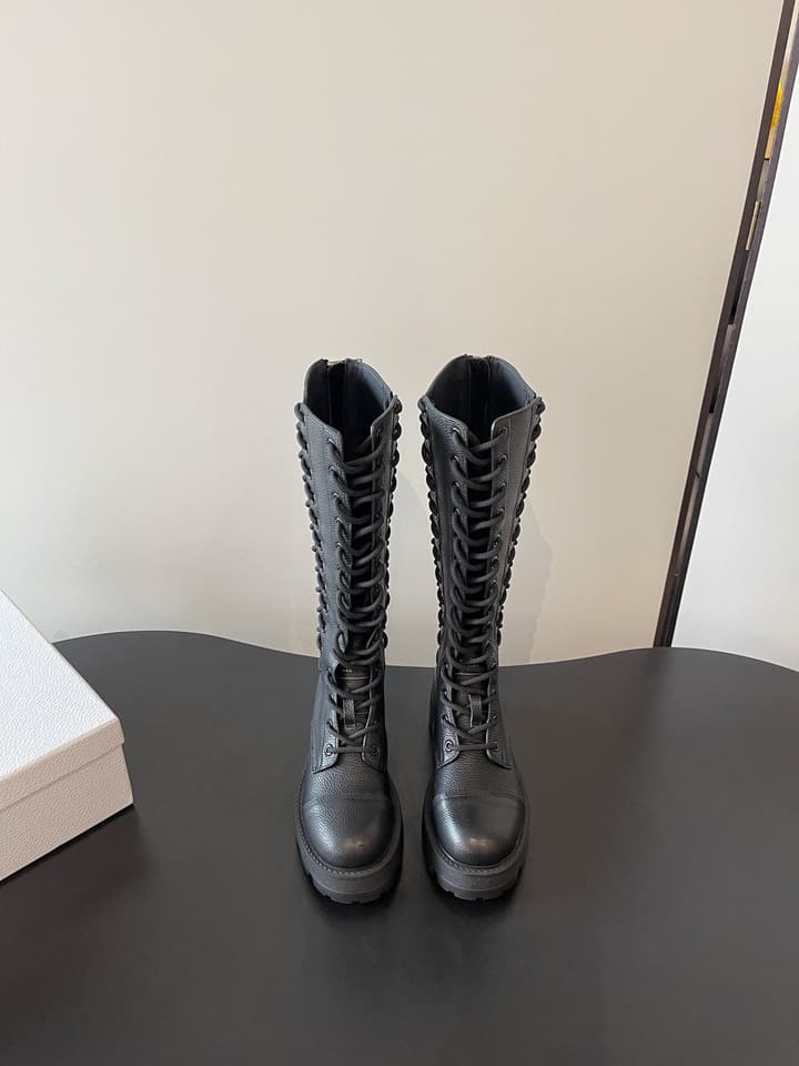 Dior D-Road Lace-Up Combat Boots