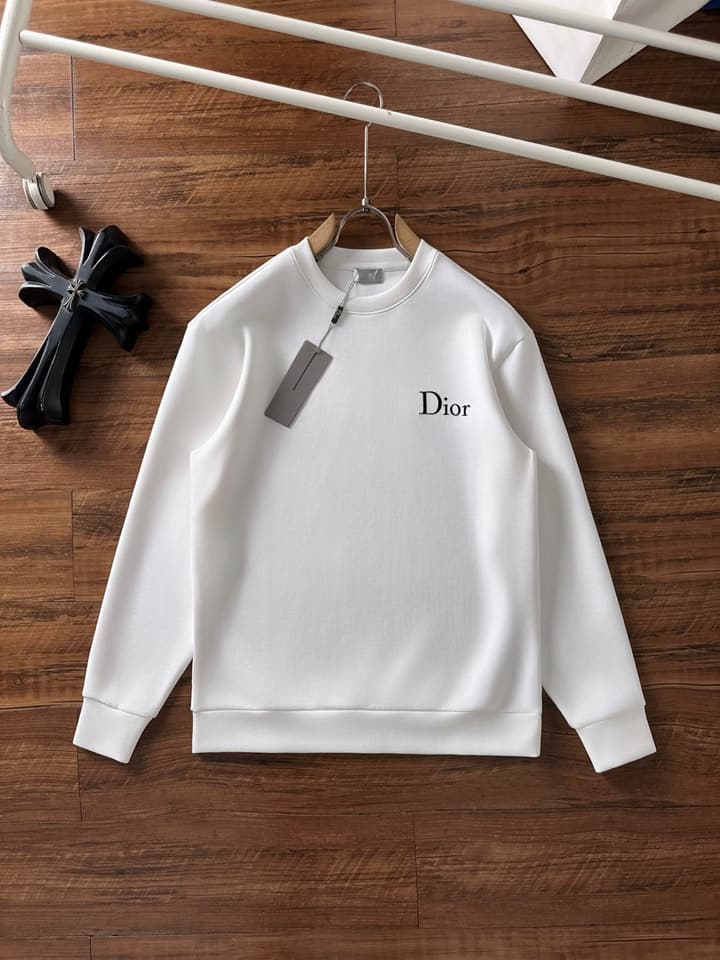 Dior Air Layer Crewneck Sweatshirt – 2025FW in Black Large Logo