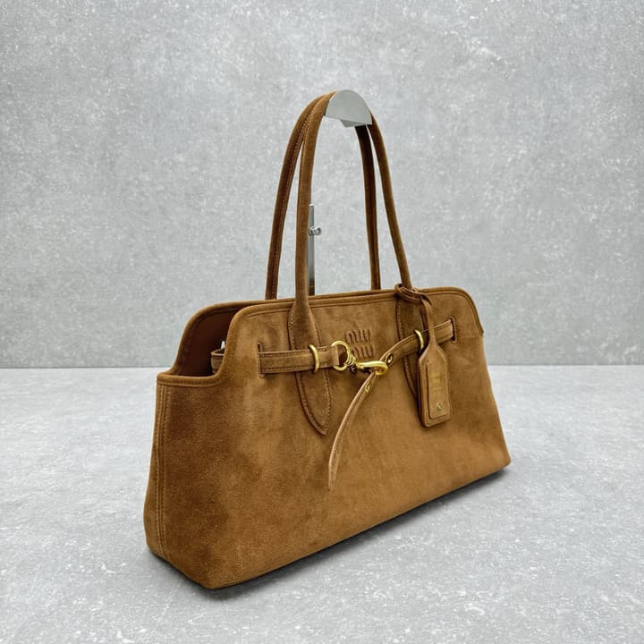 Miu Miu Aventure Suede Shoulder Bag – 25SS
