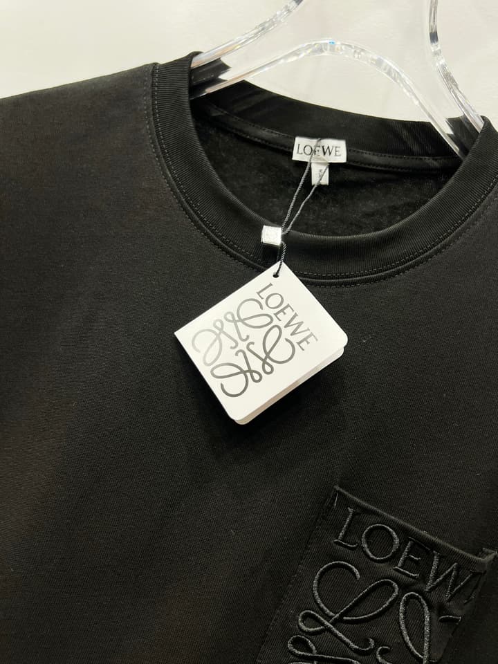Loewe Minimalist Pocket Embroidery T-Shirt in Classic Black