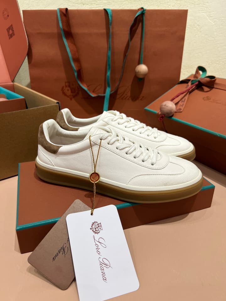 Loro Piana LP Tennis Walk Unisex Sneakers in Black Leather