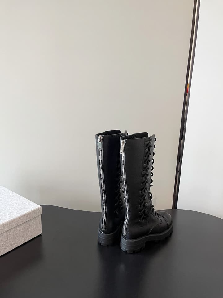 Dior D-Road Lace-Up Combat Boots