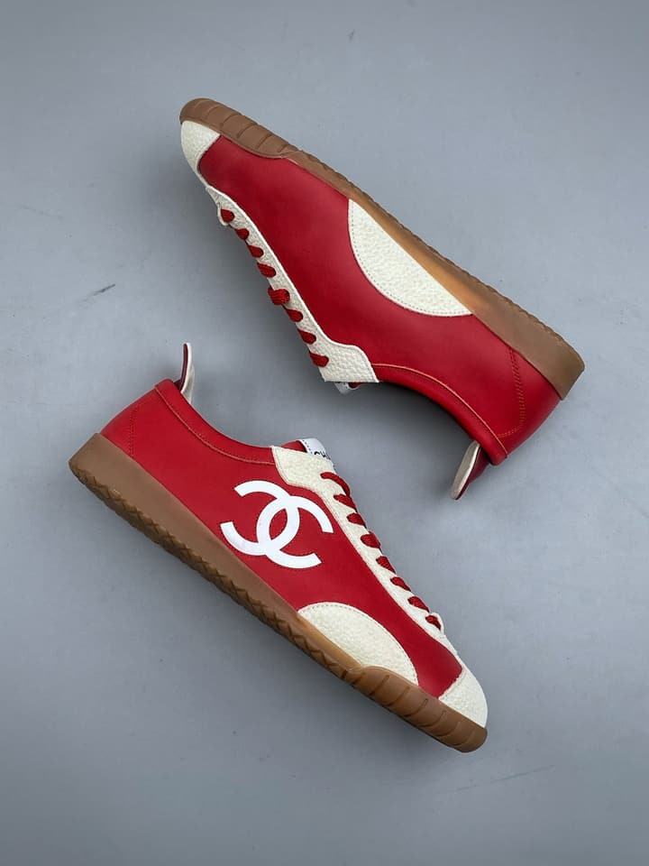 Chanel Panda German Training Sneakers – 2026 Spring/Summer Collection – 26P in Tan And White