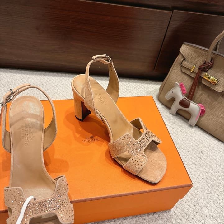 Hermès Eremite 80 Heeled Sandals in Black