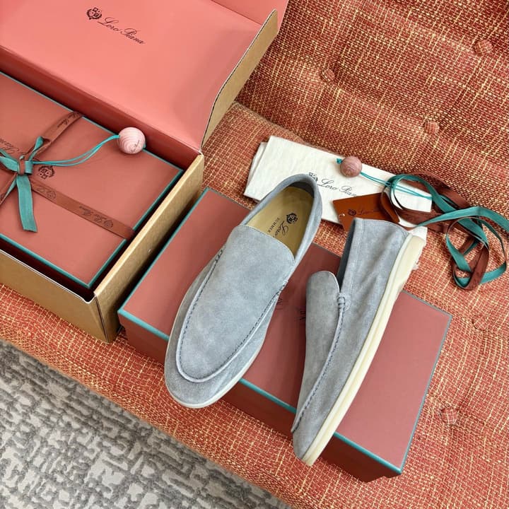 Loro Piana Suede Loafers in Brown