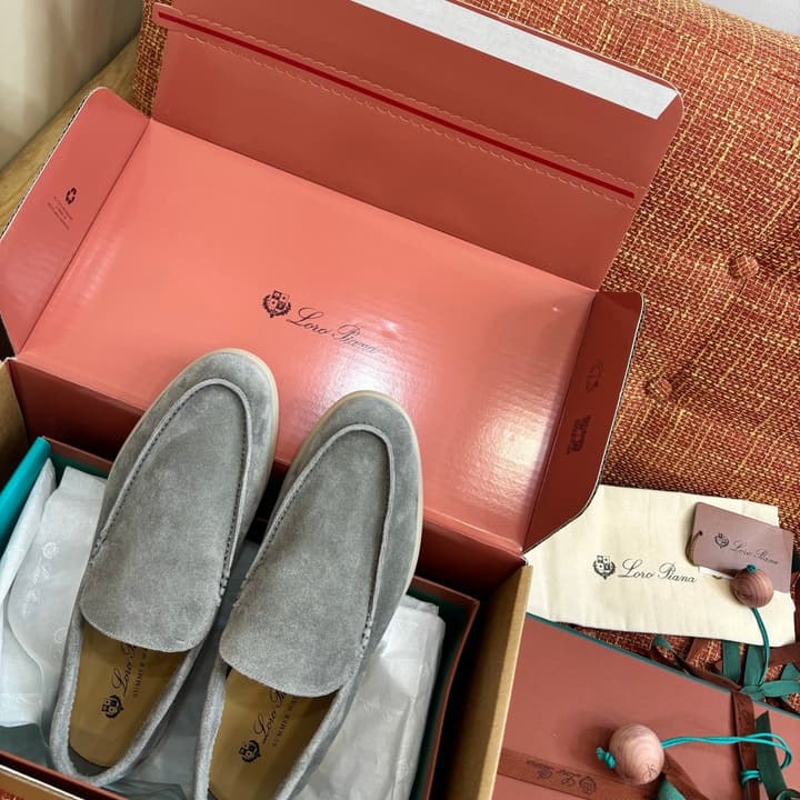 Loro Piana Suede Loafers in Brown