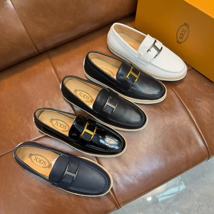 Tod's Gommino Calfskin Loafers in Assorted Loafers Display