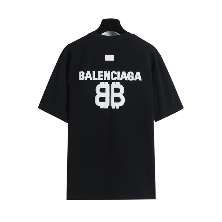 Balenciaga Double B Dollar Foam Print T-Shirt – 26SS in Black