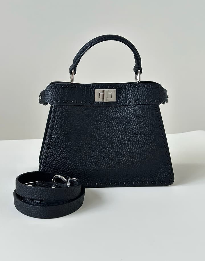 Fendi Peekaboo I See You Petite Satchel in Classic Black