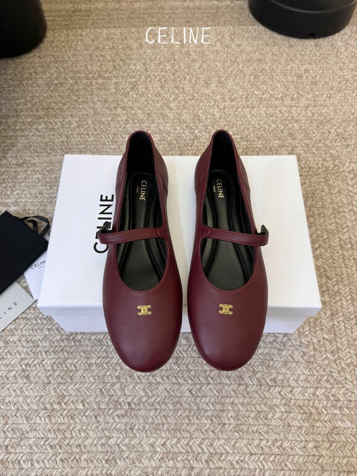 Celine Mary Jane Flat Loafers in Black