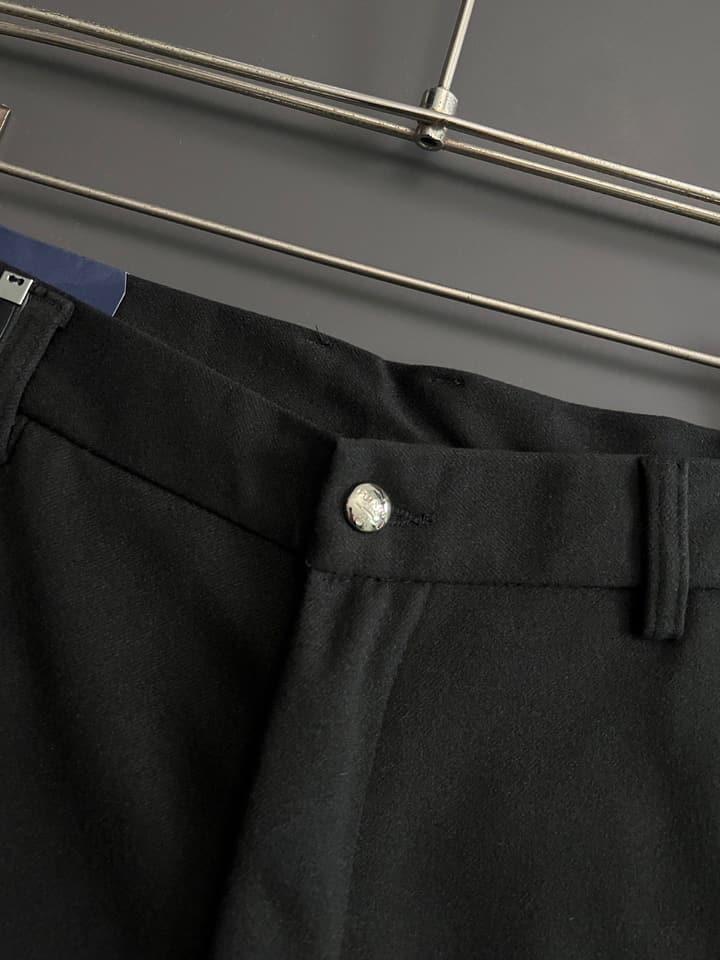 Prada Men's Cashmere Casual Trousers – 2025 Collection in Charcoal Gray