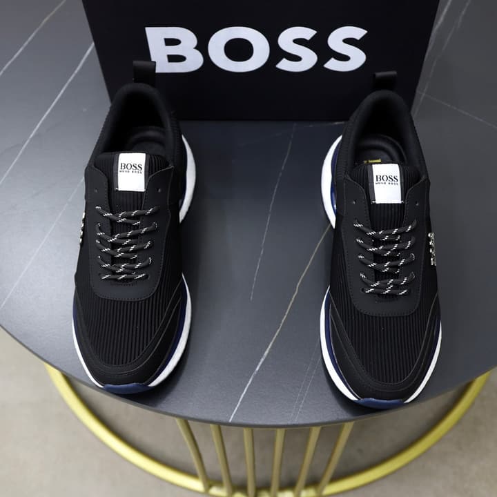 Boss 2024 Knit Sneakers – New Collection in Black Knit