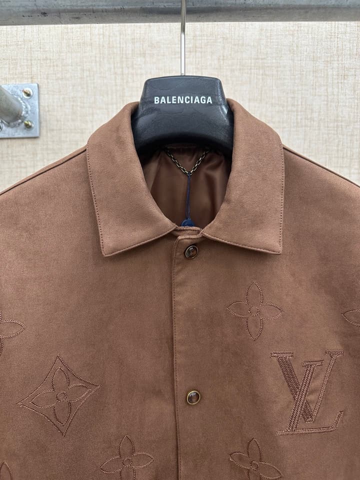Louis Vuitton Black Monogram Collared Jacket in Black Monogram Jacket