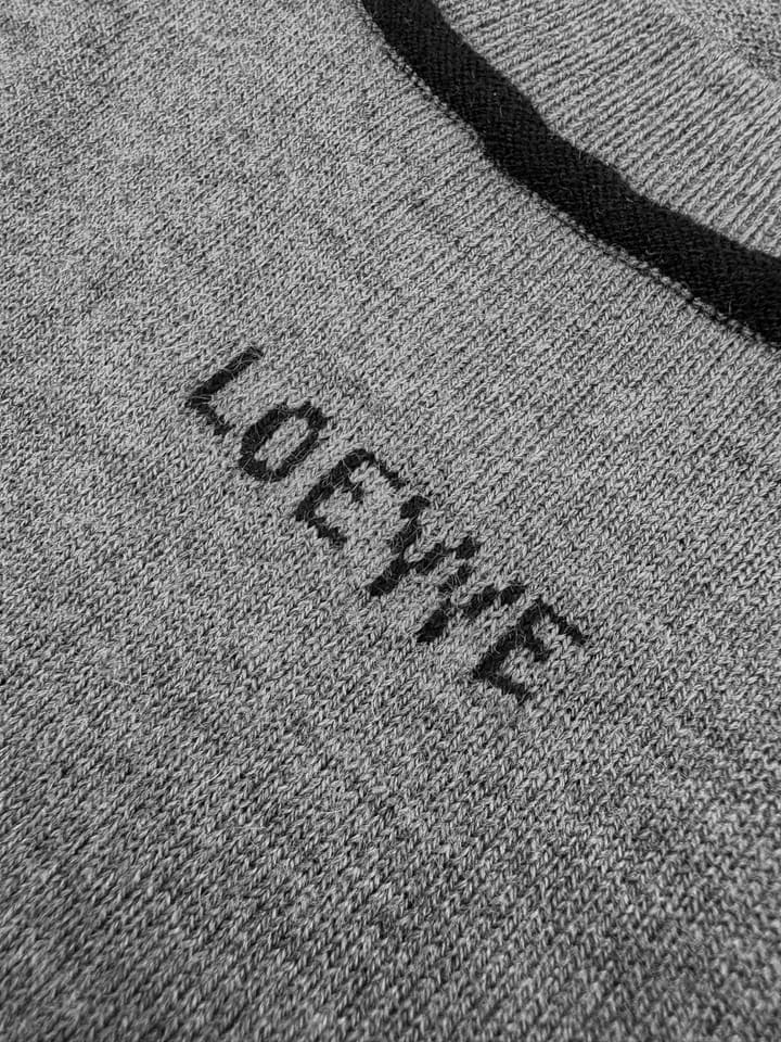 Loewe Jacquard Short-Sleeve Wool Sweater in Quiet Luxury Grey