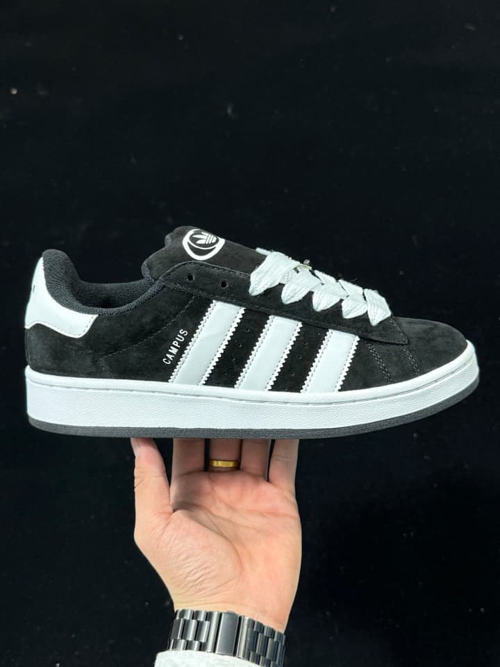 Adidas Originals Campus 00s Low-Top Sneakers in Black & White
