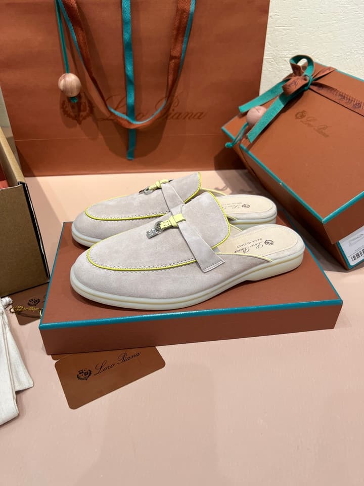 Loro Piana Women's Mules in Aqua Blue Suede