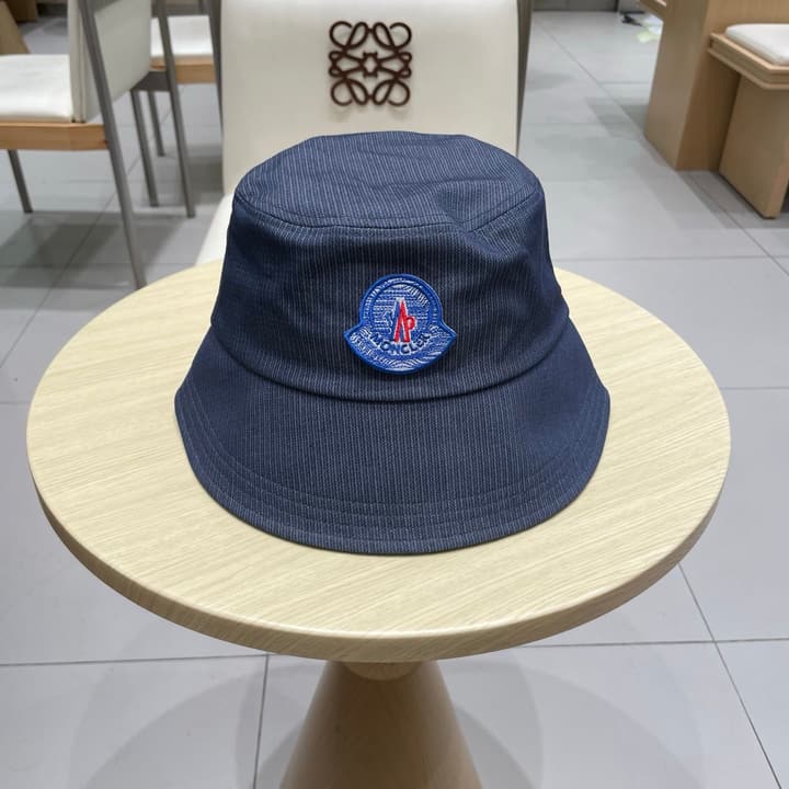 Moncler 2025 Autumn Bucket Hat in Black