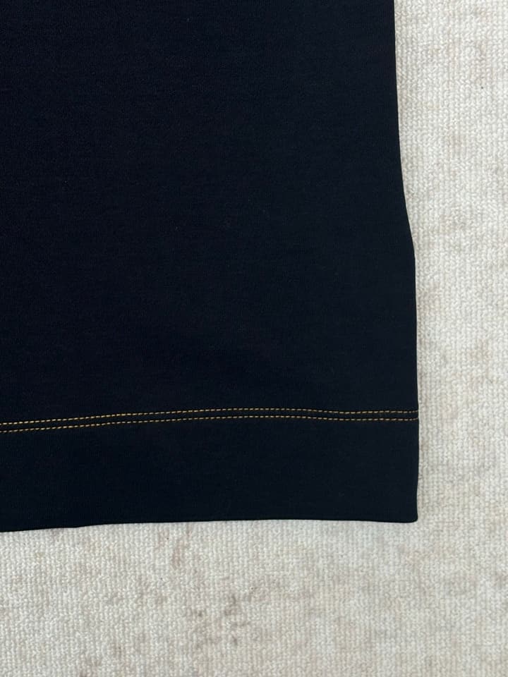 Fendi Leather Patch Pocket T-Shirt – 26SS in Navy Blue