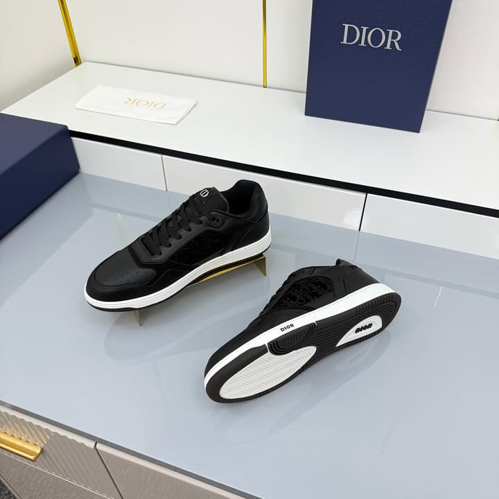 Dior Casual Calfskin Ankle Boots in Black With White Sole