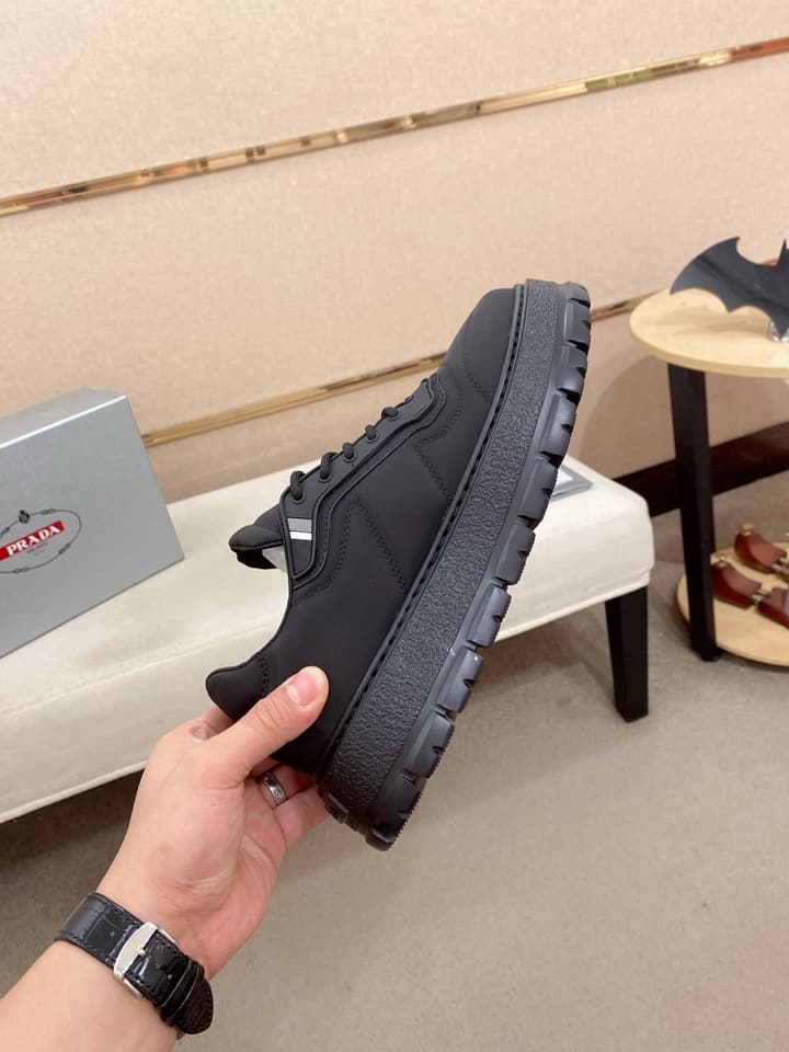 Prada Men's Waterproof Air Cushion Sneakers in Dark Grey