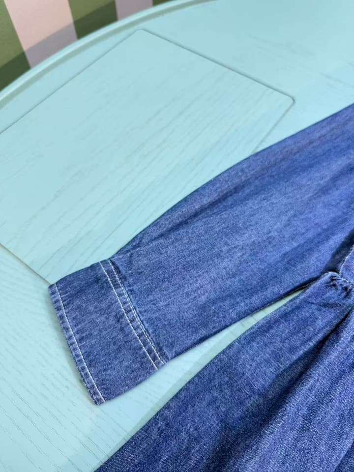 Ralph Lauren Kids Denim Shirt Dress – 2025SS – Kids Collection in Medium Blue Denim