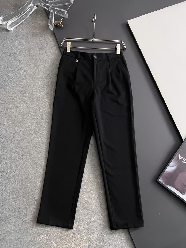 Zegna 2025 Cashmere Blend Casual Trousers in Classic Black