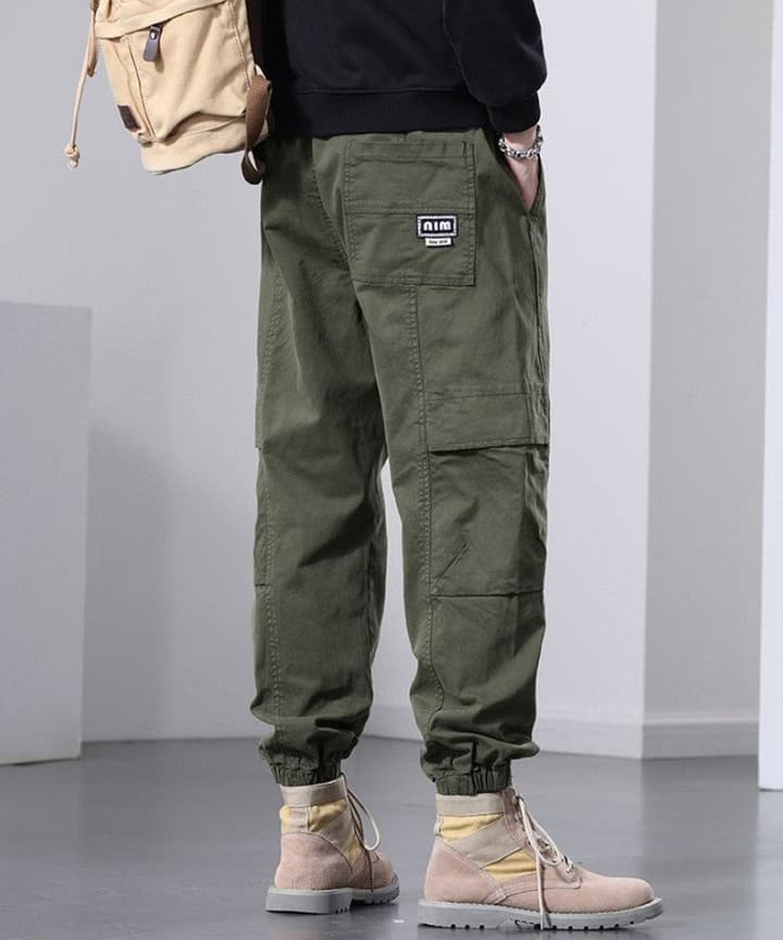 Moncler Multi-Pocket Cargo Jogger Pants in Army Green