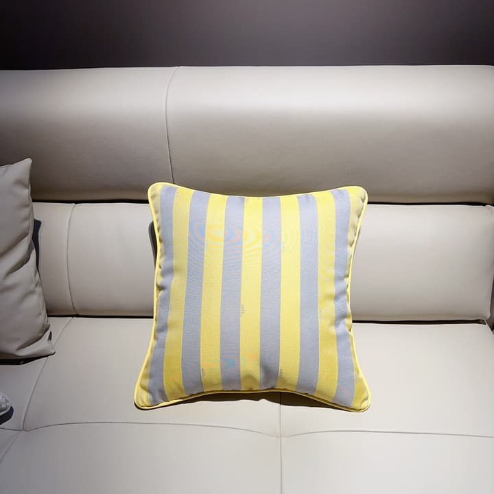 Fendi CASA Luxury Pillow in Beige And Cream Striped