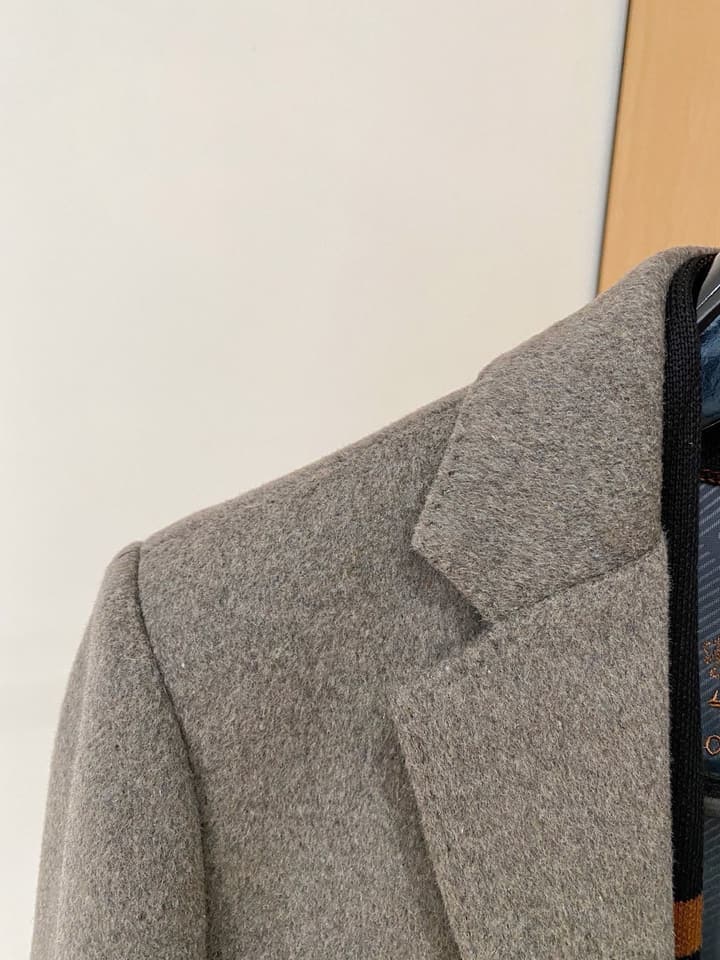 Zegna Men's Wool Kensington Coat – 2025FW in Classic Black