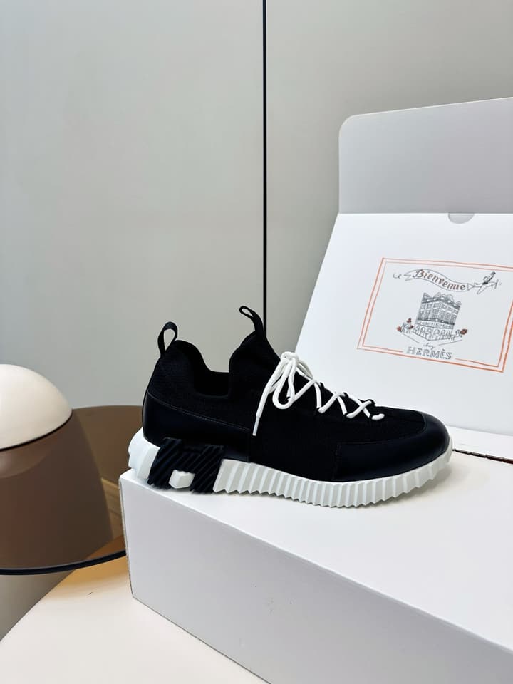 Hermes H Classic Couple Sneakers in Black