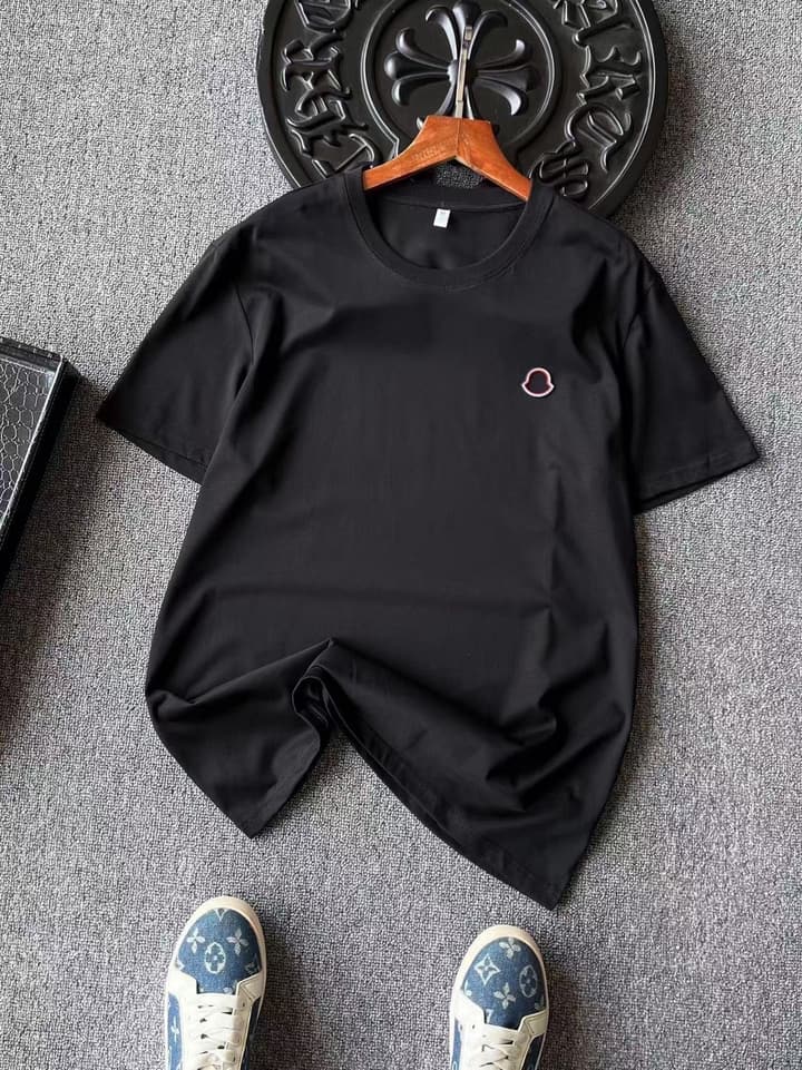 Moncler Mulberry Silk 3D Logo T-Shirt – 2025 Collection in Black