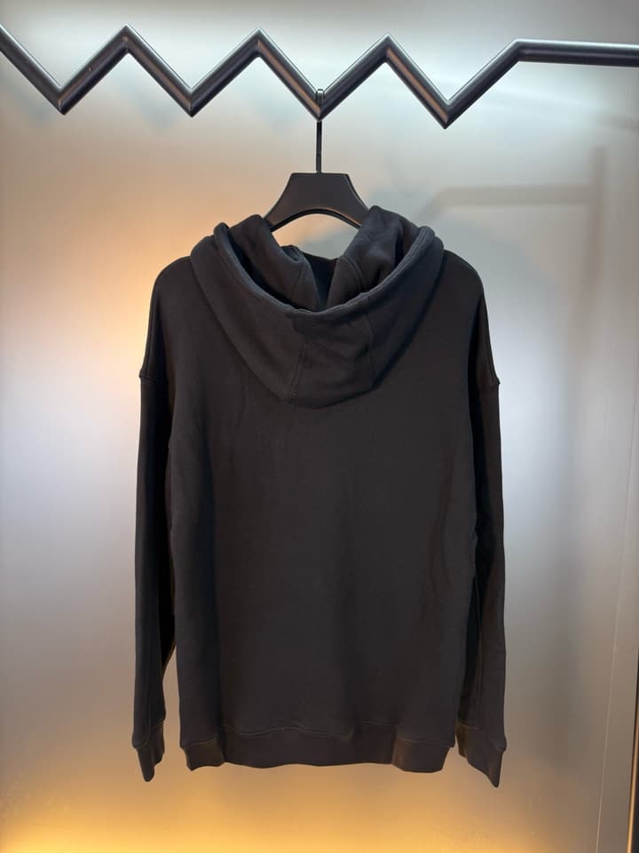 Loewe Anagram Leather Embroidered Hooded Sweatshirt – 25FW in Dark Charcoal