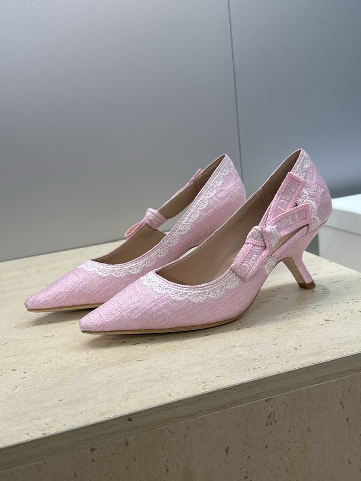 Dior J'Adior Dentelle Jelly Bow Pumps – 2026 Early Spring Collection in Black 6.5cm Heel