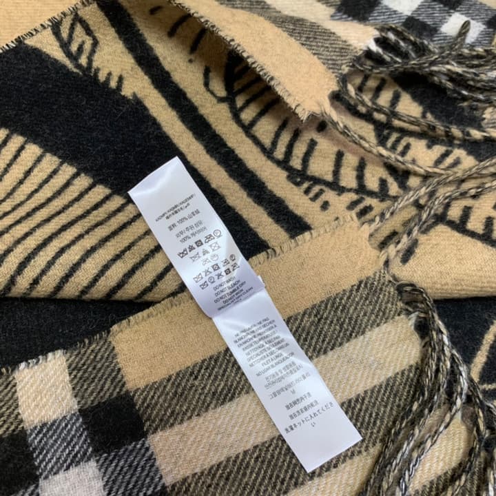 Burberry Celestial Unicorn Plaid Cashmere Scarf