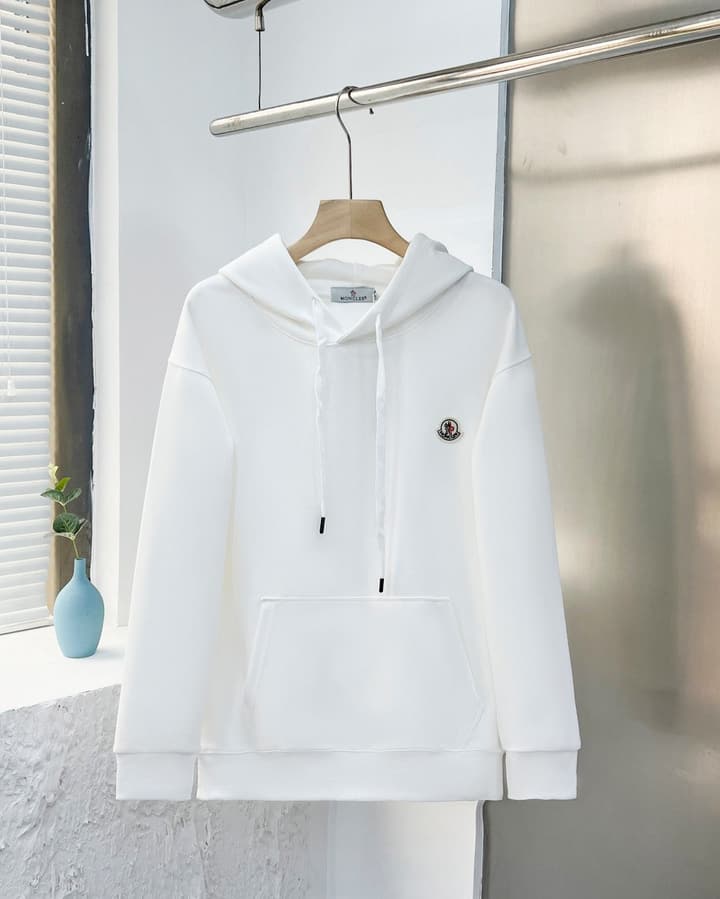 Moncler Men's Casual Cotton Hooded Sweatshirt in Black