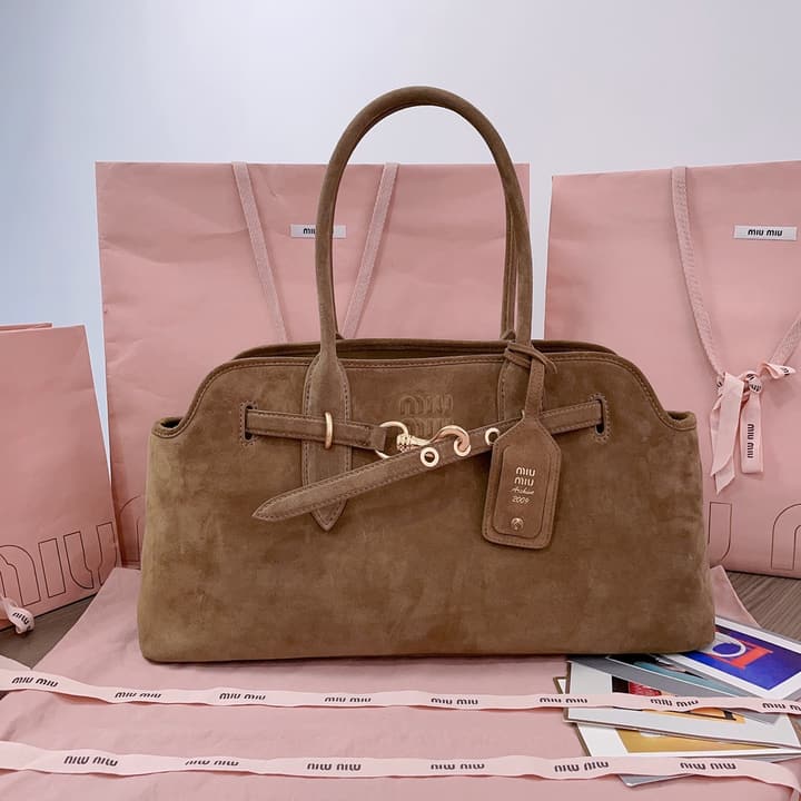 Miu Miu Aventure Suede Tote Bag